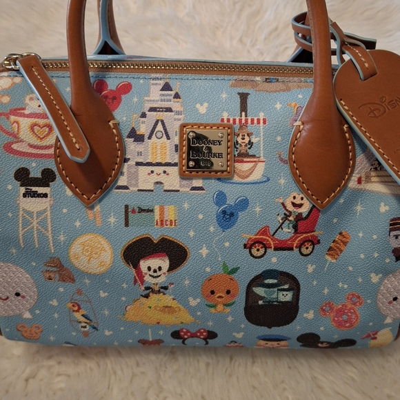 Dooney & Bourke Blue and Brown Women's Bag - Picture 3 of 10